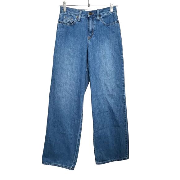 Universal Thread Wide Leg Jeans 00 24R Relaxed Medium Wash 100% Cotton - Picture 1 of 11
